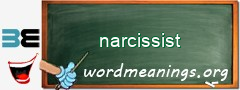 WordMeaning blackboard for narcissist